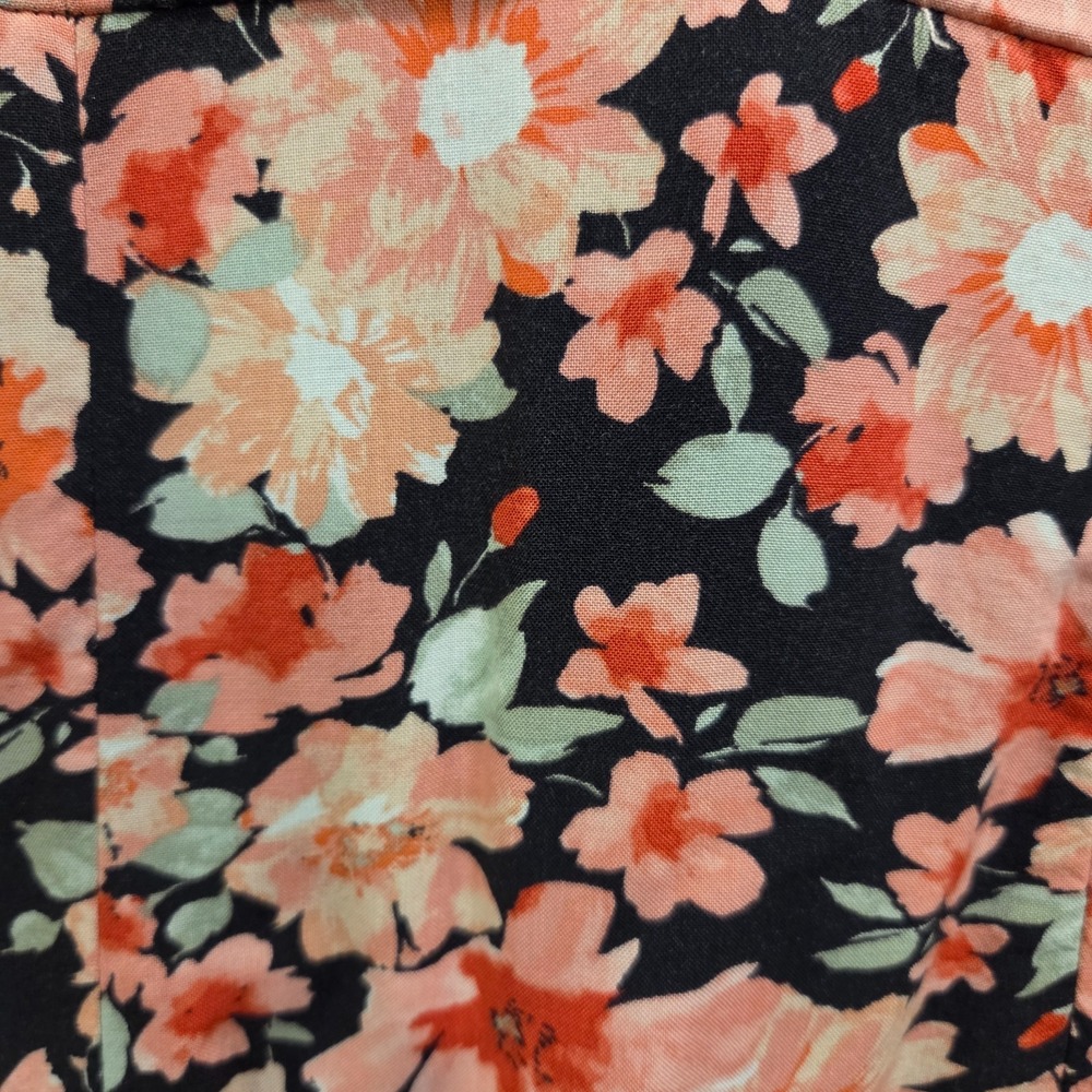Floral Hi-Lo Maxi Dress Women's No Size Lace-Up Back Feminine Coquette Delicate - Picture 7 of 9